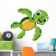 Vector Illustration Cute Turtle Wall Decal