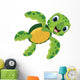 Vector Illustration Cute Turtle Wall Decal