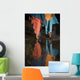 Reflections In Water Of Women Walking Wall Mural