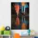Reflections In Water Of Women Walking Wall Mural
