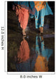Reflections In Water Of Women Walking Wall Mural