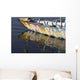 Reflection Of Boat In Lake Wall Mural