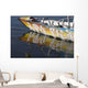 Reflection Of Boat In Lake Wall Mural