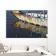 Reflection Of Boat In Lake Wall Mural