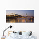 Bratislava - castle and cathedral in evening and Danube Wall Mural
