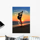 Skilled Young Dancer Beach Wall Decal