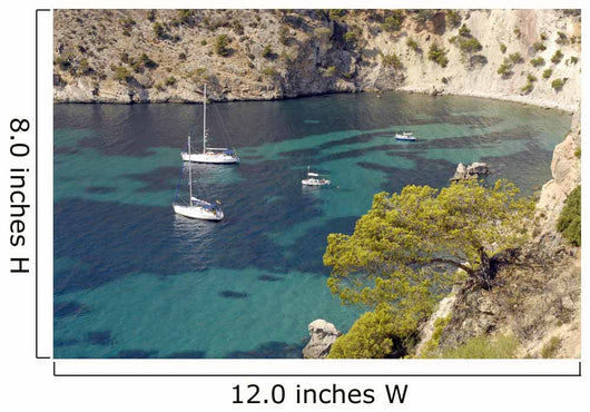 Sailboat on the coast of Mallorca / Majorca coast of Wall Mural