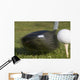 Golf Ball On Tee Hit By Driver Wall Mural