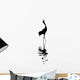 silhouette of the crane on white background Wall Decal