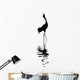 silhouette of the crane on white background Wall Decal