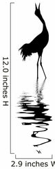 silhouette of the crane on white background Wall Decal