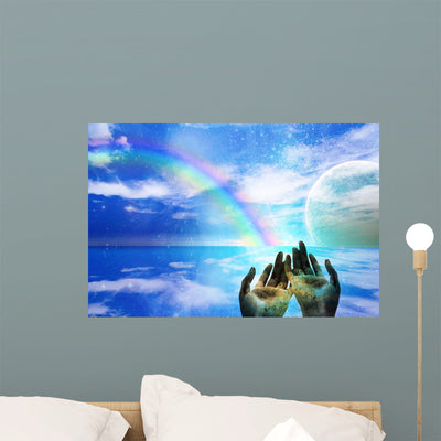 Alien World shown on a wall