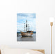 Pirate style ship setting sail on the high seas Wall Mural