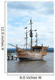 Pirate style ship setting sail on the high seas Wall Mural