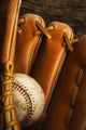 Baseball Glove And Baseball Wall Mural