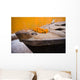 Flowers On Top Of Wooden Canoe Wall Mural