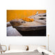 Flowers On Top Of Wooden Canoe Wall Mural