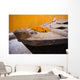 Flowers On Top Of Wooden Canoe Wall Mural
