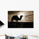 Silhouetted Camel, Sahara Desert, Douz, Tunisia Wall Mural