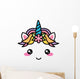 Kawaii Face Cute Unicorn Wall Decal