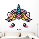 Kawaii Face Cute Unicorn Wall Decal
