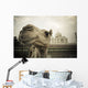 Camel In Front Of The Yamuna River And Taj Mahal Wall Mural