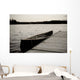 Canoe At Dock, Lake Of The Woods, Ontario, Canada Wall Mural