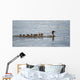 Duck And Ducklings Swimming In A Row Wall Mural