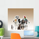 Pets Standing Front White Wall Decal Design 3