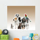 Pets Standing Front White Wall Decal Design 3