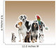 Pets Standing Front White Wall Decal Design 3