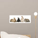 Four Bunny rabbits Wall Decal