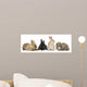 Four Bunny rabbits Wall Decal