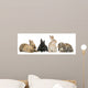 Four Bunny rabbits Wall Decal