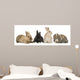 Four Bunny rabbits Wall Decal