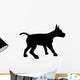 Puppy Dog Illustration Silhouette Wall Mural