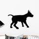 Puppy Dog Illustration Silhouette Wall Mural