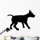 Puppy Dog Illustration Silhouette Wall Mural