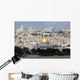 View on old Jerusalem and Dome of the Rock temple Wall Mural