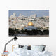 View on old Jerusalem and Dome of the Rock temple Wall Mural