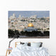 View on old Jerusalem and Dome of the Rock temple Wall Mural