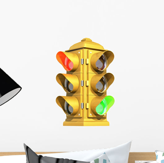 vintage traffic signal Wall Decal