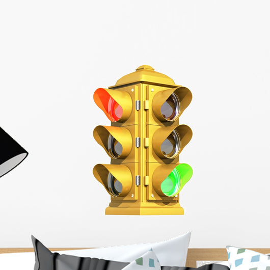 vintage traffic signal Wall Decal