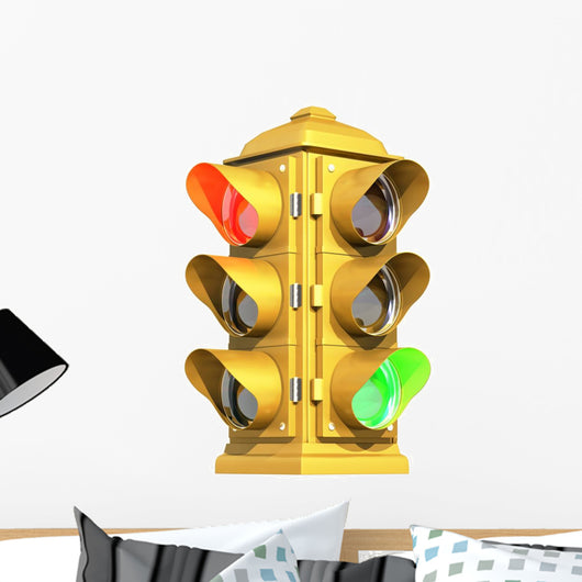 vintage traffic signal Wall Decal