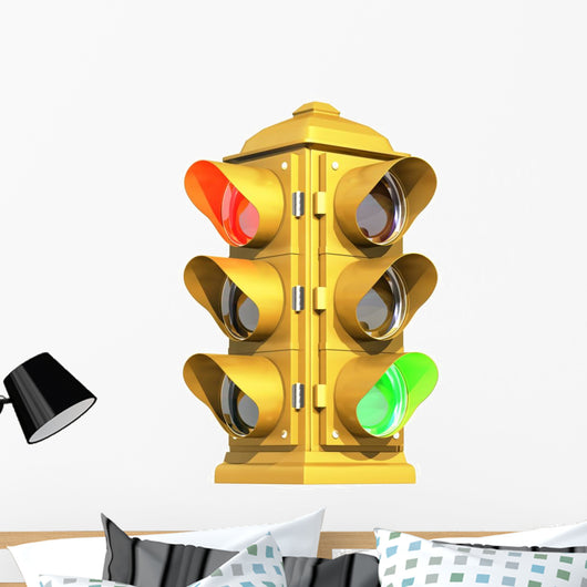 vintage traffic signal Wall Decal
