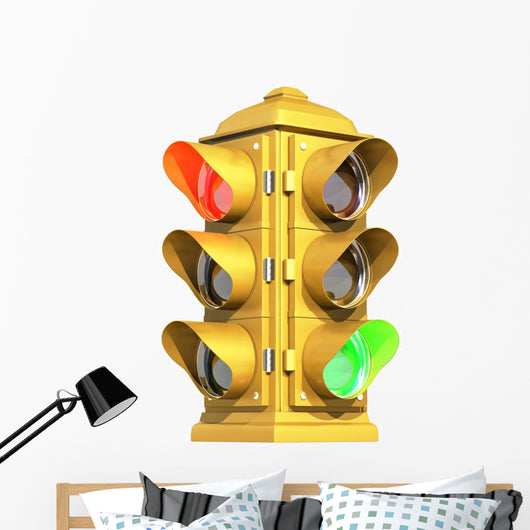 vintage traffic signal Wall Decal