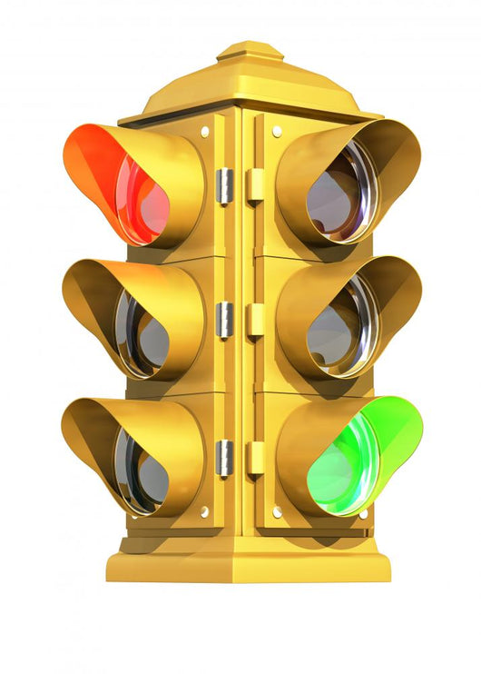 vintage traffic signal Wall Decal