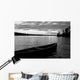 Abandoned Canoe Floating On Water Wall Mural