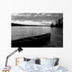 Abandoned Canoe Floating On Water Wall Mural