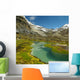 High altitude lake and mountains of the Andes with snow Wall Mural